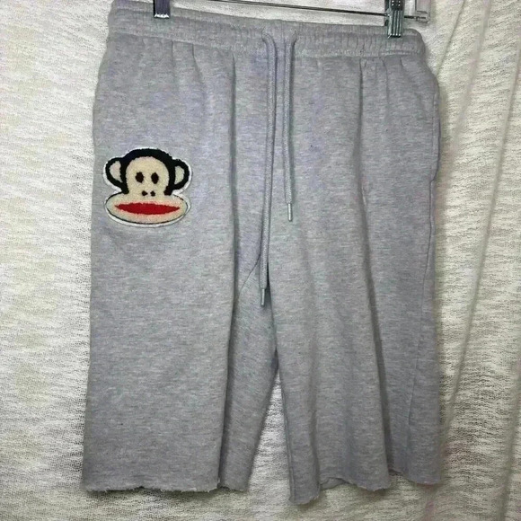 Paul Frank Y2K Embroidered Monkey Logo Gray Shorts Size Small Juniors - Picture 1 of 5